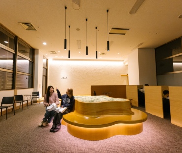 Waiting area outside onsens