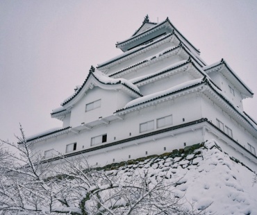 Aizu Castle in the winter